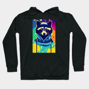 Astronaut raccoon portrait Hoodie